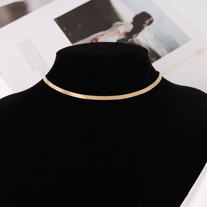 [Women Fashion Retro Creative Snake Chain Choker Necklace] [Girls Vintage Metal Simple Chain Necklaces ] [Ladies Fashion Clavicle Necklace]