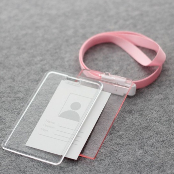 

Terbatas Transparant Id Card Holder Lanyard Potrait Coler Pink #8868 Bantex Hot Sale