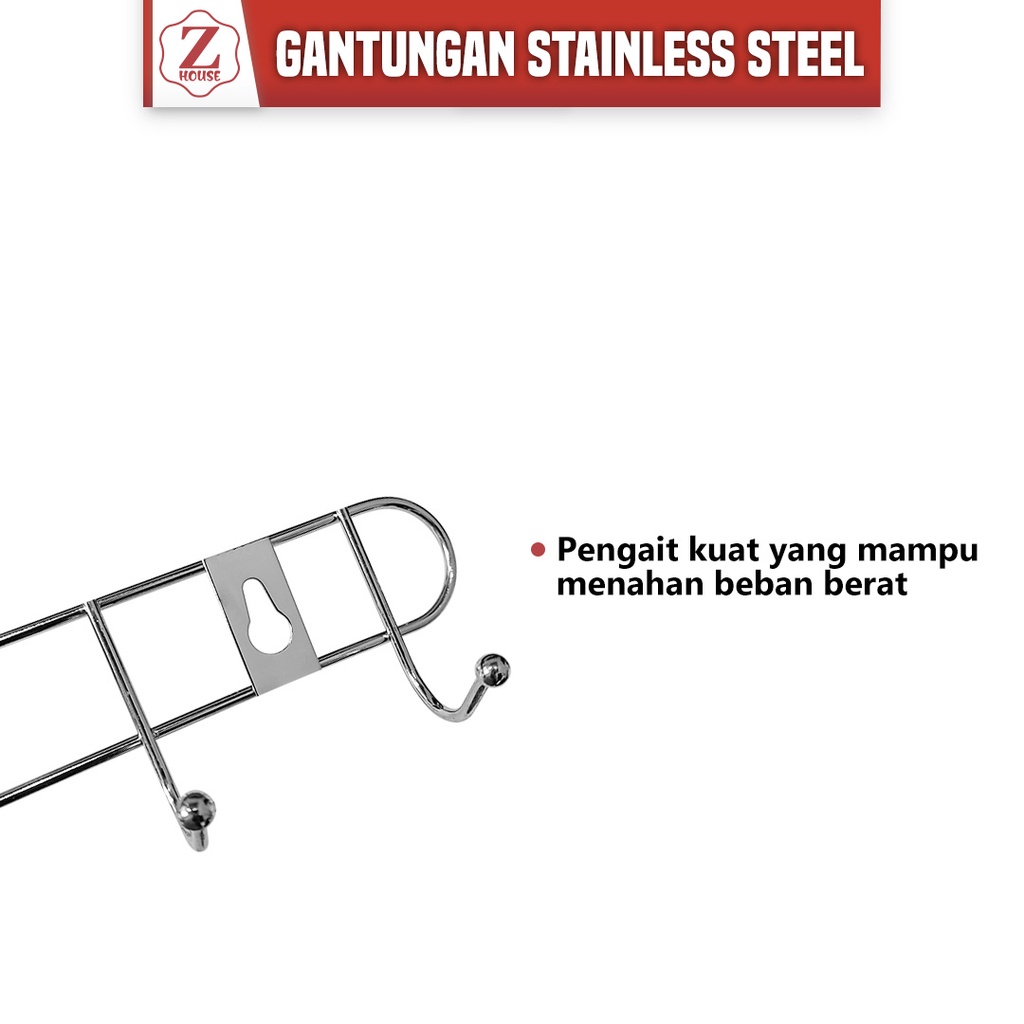 Kapstok Stainless Tebal Premium Gantungan Baju Dinding Gantungan  6 Kait Stainless/Hanger Kapstok/ Kapstok 6kait/Ganantun Handuk/Gantungan Baju 6 Kait/Gantungan Hook Stainles Gantungan Baju Kapstok Baju Gantungan Dinding Kapstok Murahkapstok Dapur