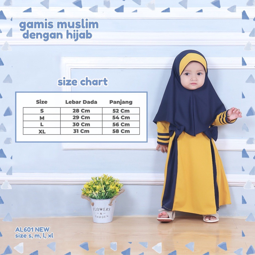 Gamis Balita Perempuan - Gamis Anak Wanita Cantik - Gamis Bayi Wanita `1 Tahun - 3 Tahun-1