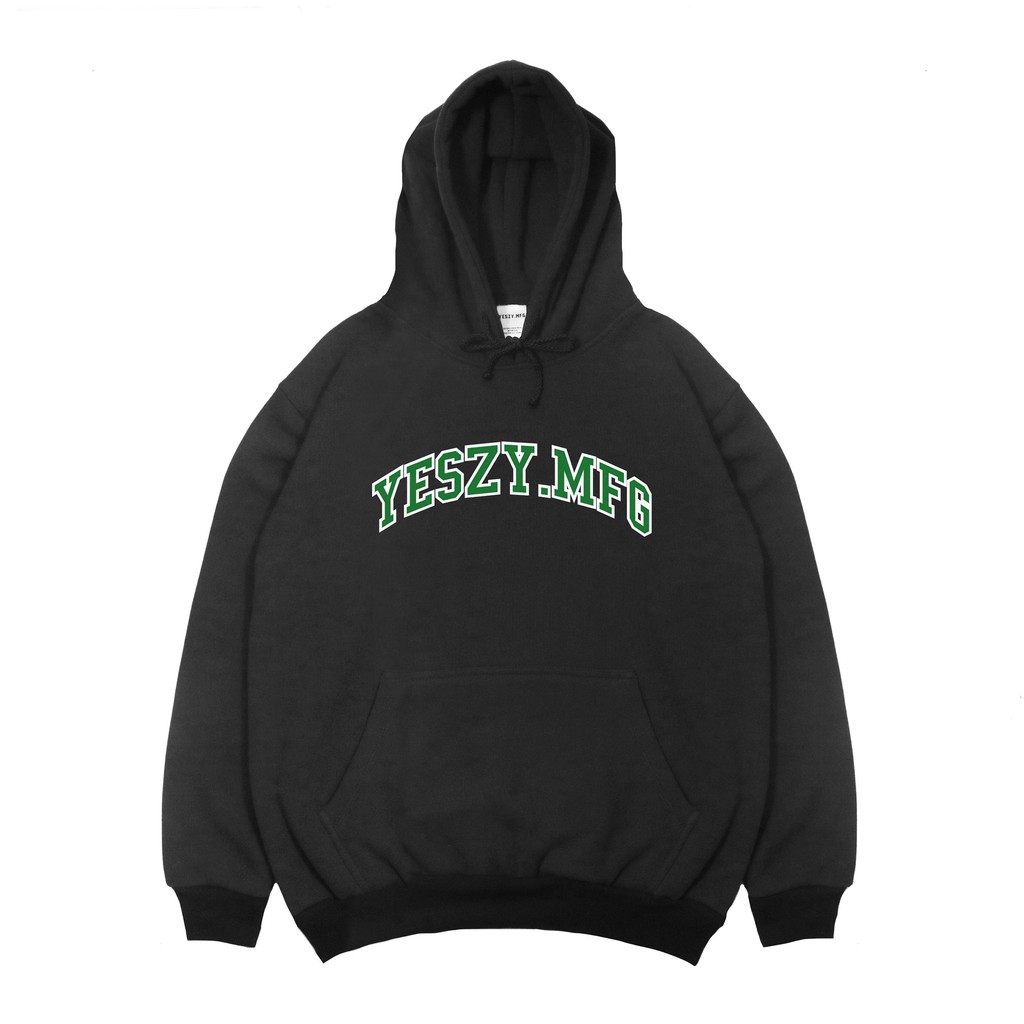 YESZY.MFG Hoodie Black Almighty F. Leaf Green
