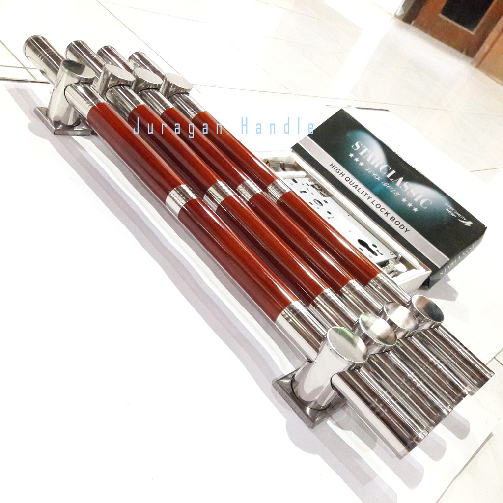 handle pintu rumah 60 cm dan body pelor paket gagang pintu tarikan pintu minimalis stainless