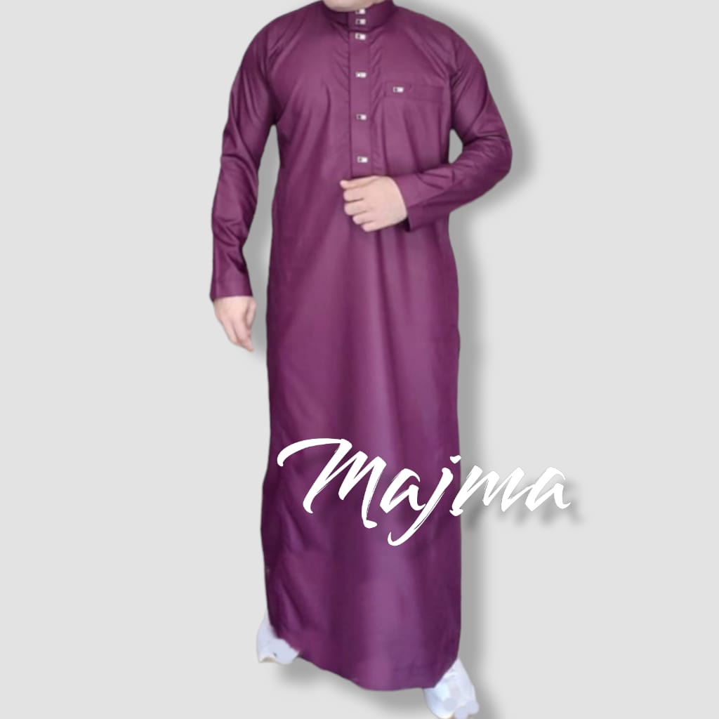 JUBAH PRIA MODEL ALHARAMAIN POLOS - GAMIS LAKI LAKI MODEL TERBARU BAHAN ADEM