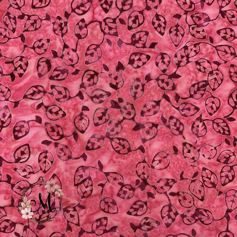 Perca kain katun batik bali - batik smoke - pink