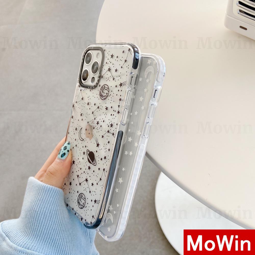 Mowin - Soft Case Tpu Transparan Motif Langit Berbintang Untuk Iphone 11 / 7 / Xs Max / Se / 7plus / Se 2020 / 8 / Xr / 8plus / 12