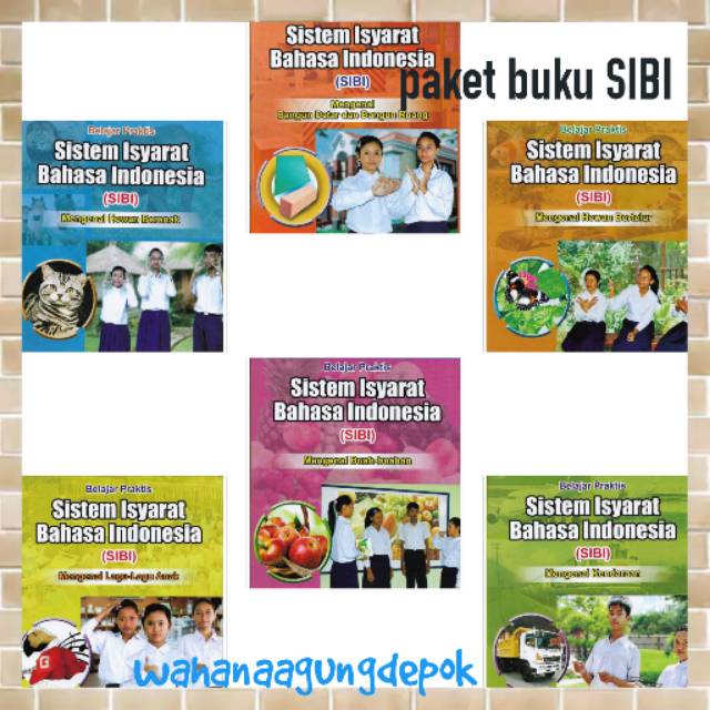 Sepaket buku sistem isyarat bahasa indonesia untuk anak sekolah