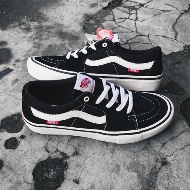 VANS SK8-LOW PRO BLACK/WHITE ORIGINAL 100%