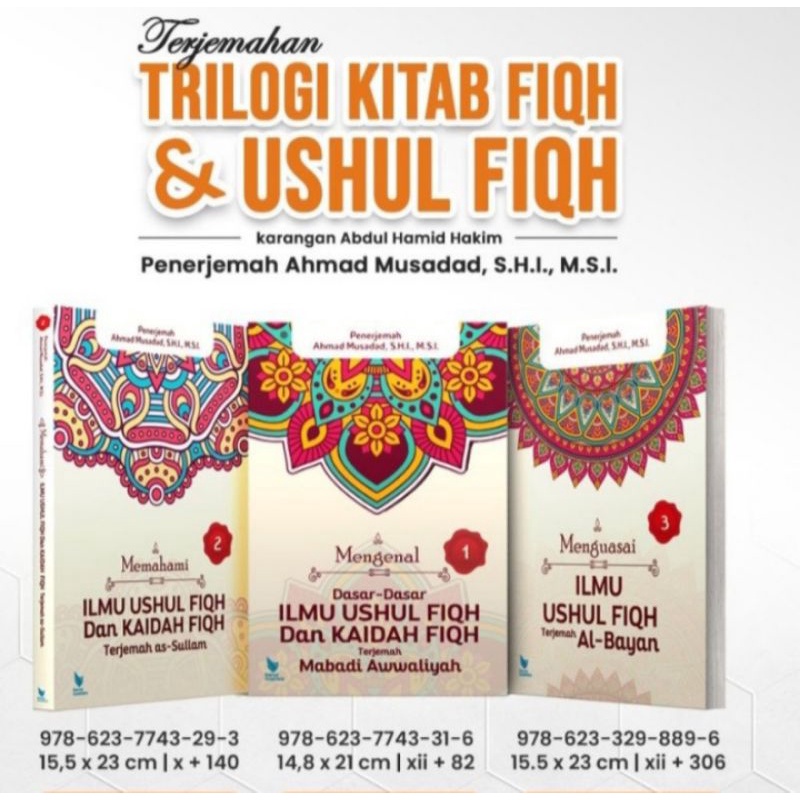 BUKU ORIGINAL PAKET TERJEMAH TRILOGI KITAB FIQH DAN USHUL FIQH 3 BUKU