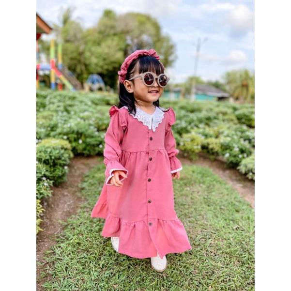 Dress Anak Perempuan Gamis Anak Long Dress Bella