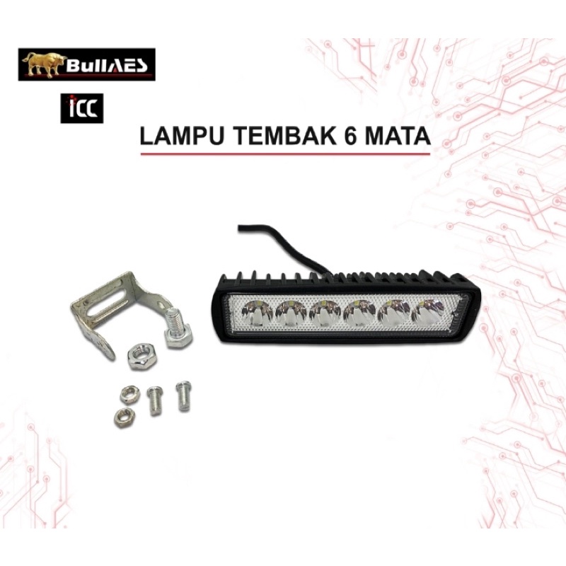 lampu tembak 6mata +breket