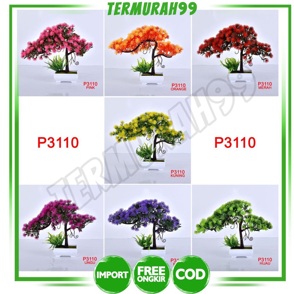 COD/ TM99 TANAMAN BUNGA HIAS POT TANAMAN HIAS DEKORASI RUMAH BUNGA PLASTIK IMPORT P3110