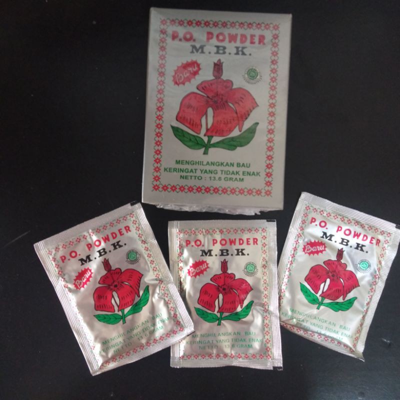 Bedak sachet MBK penghilang bau badan 13,6 gram