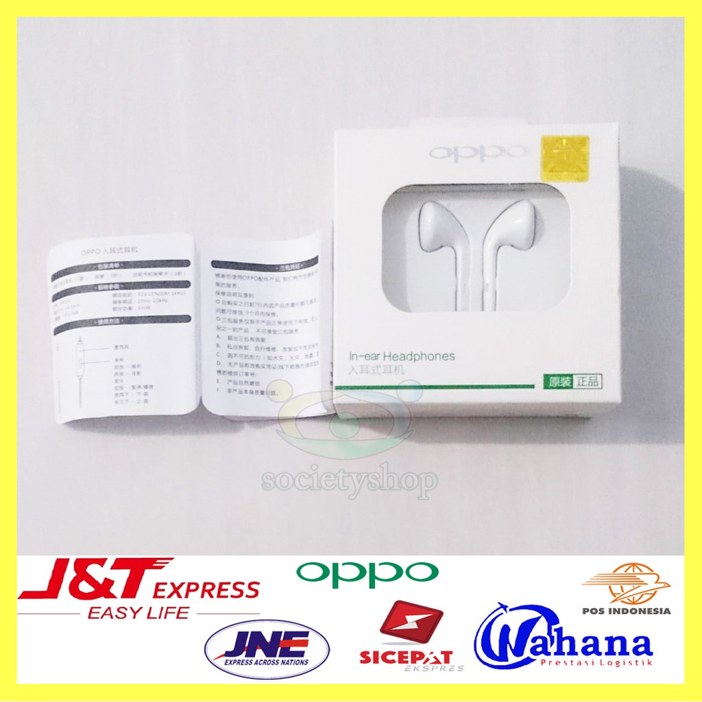 Earphone Tanpa Karet Oppo - Handsfree Headset Find R610 7 U701 R881