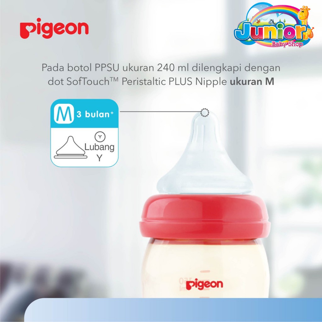 Pigeon Botol PPSU Mickey W/P-Plus Nip 160ml/240 ml