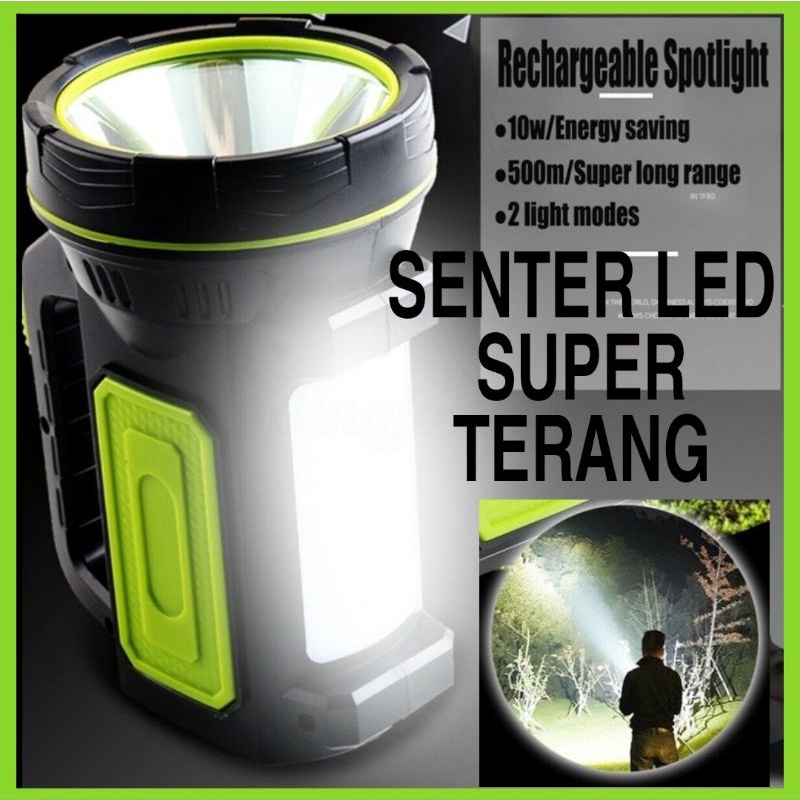 Senter LED Super Terang Rechargeable 10W 13500 Lumens TaffLED Original