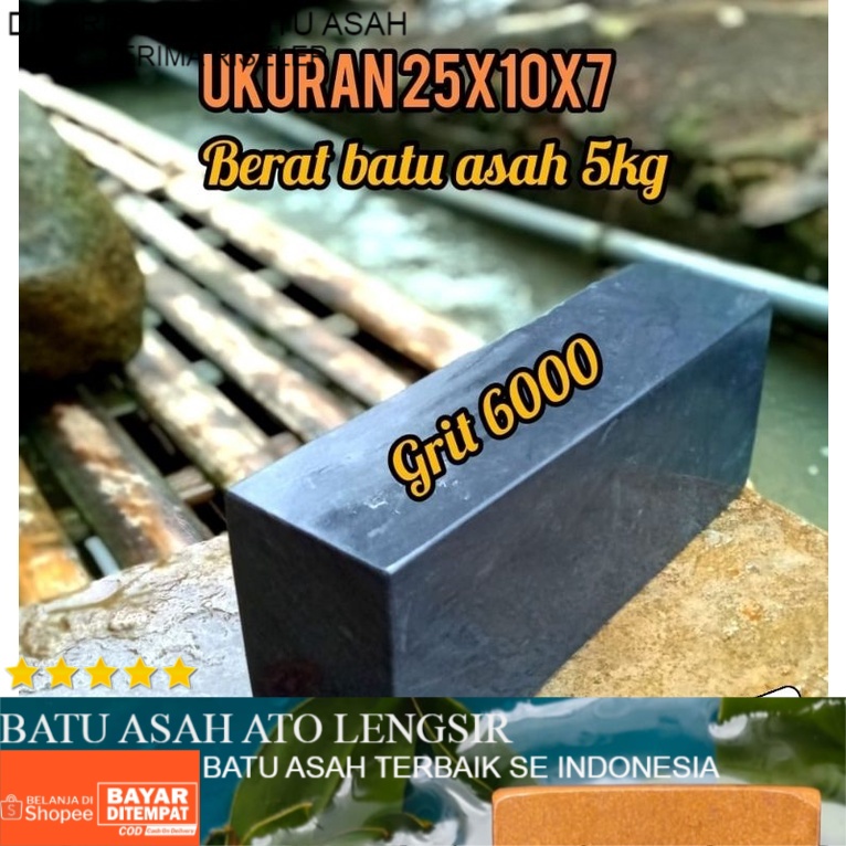 batu asah asli alam jumbo. ( halus ) grit 6000