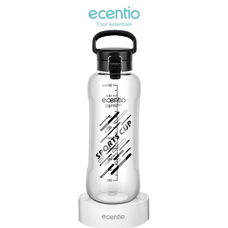 ECENTIO BOTOL MINUM 2 LITER WATER BOTOL AIR SPORT 2000ML BIG SIZE KAPASITAS BESAR SPORTY DAN TRENDY 
