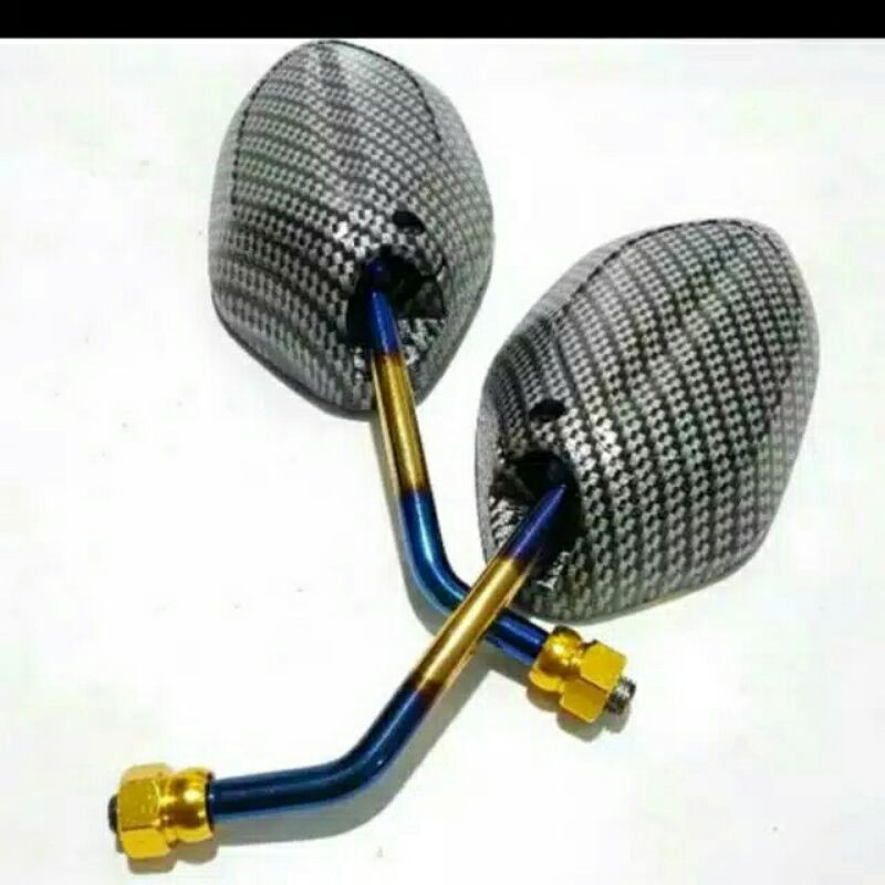 spion carbon honda beat tiang pendek