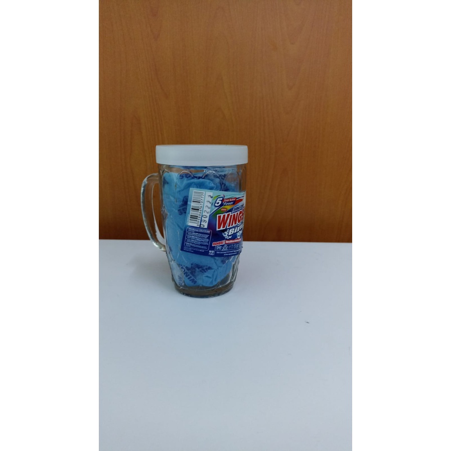 Sabun colek wings biru kemasan gelasan