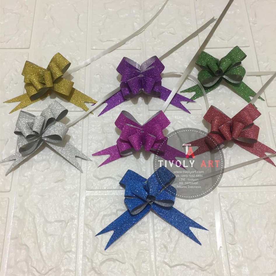 

Pita Tarik Glitter | Pita Kado Metalik Glitter | Pita Souvenir | Pita Serut 12mm GLITTER
