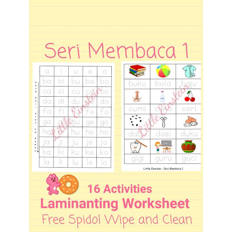 Worksheet Anak Tk Paud Belajar Membaca Dan Menulis Wipe And Clean Worksheet Shopee Indonesia