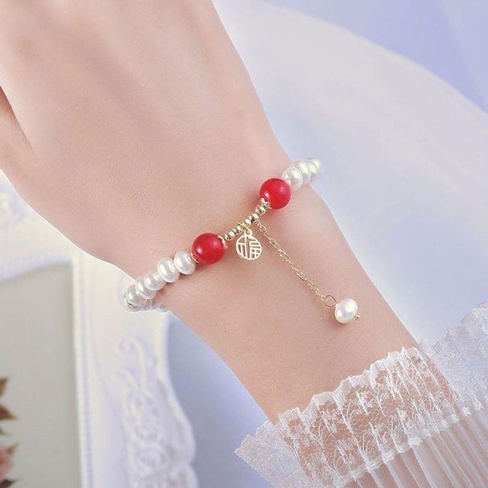 MXBEAUTY Wanita Gelang Elegan Peri Lucu Liontin Manis Manik Kristal Perhiasan Fashion