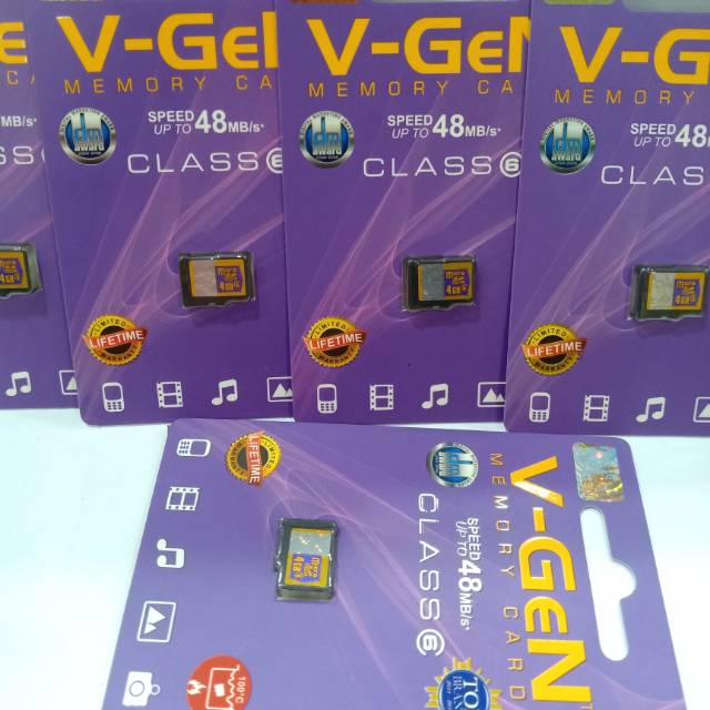 Memory V-Gen 4GB Original SD Card V-Gen 4GB Memory Card V-gen 4GB