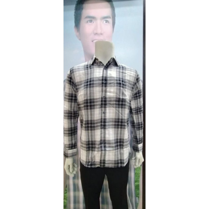 platini / flanel / kemeja pria