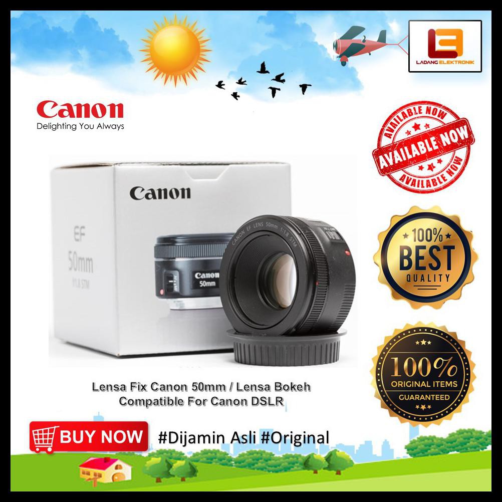 {BISA COD} Lensa CANON 50MM F1.8 STM / LENSA FIX CANON 50MM / LENSA CANON EF 50MM STM / Lensa Canon