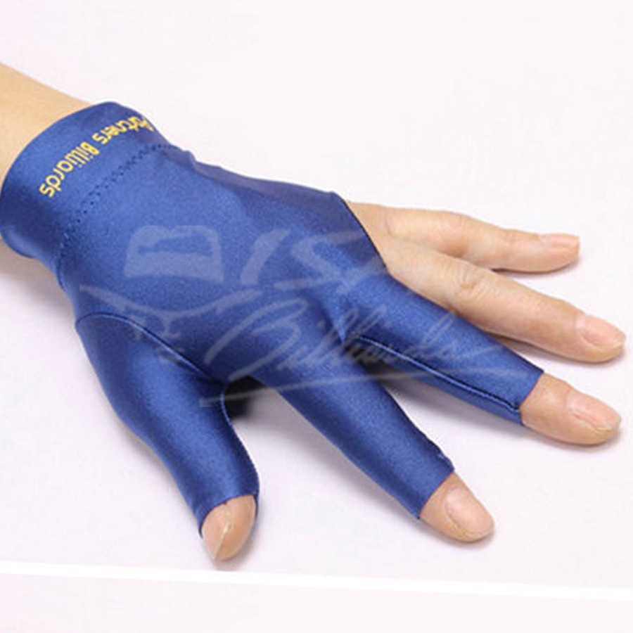 Partner 3-Finger Billiard Gloves - Lycra - Sarung Tangan Biliar Biru