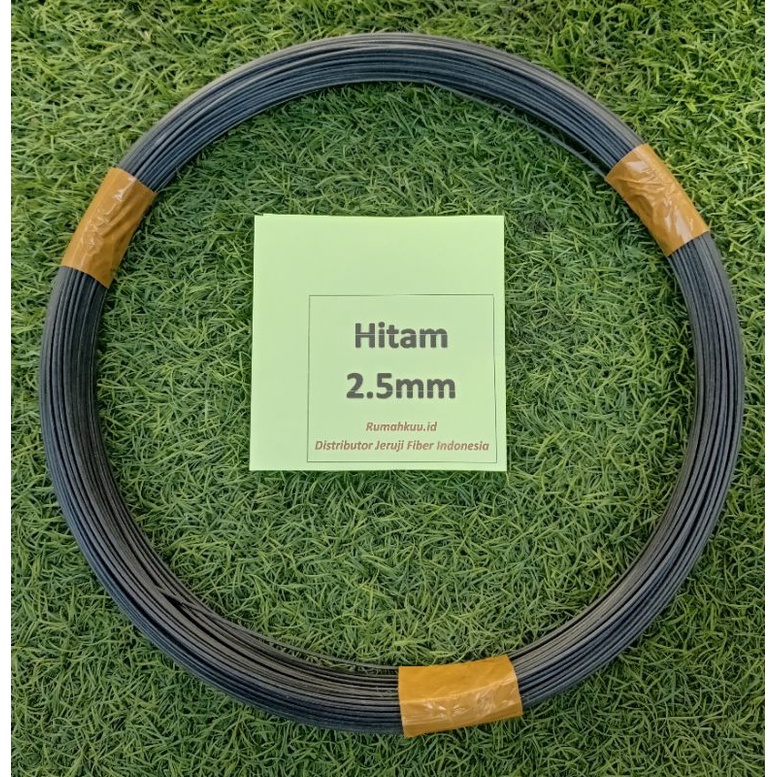 Ruji Fiber 2.5mm hitam untuk sangkar, dongdang, layangan naga dll