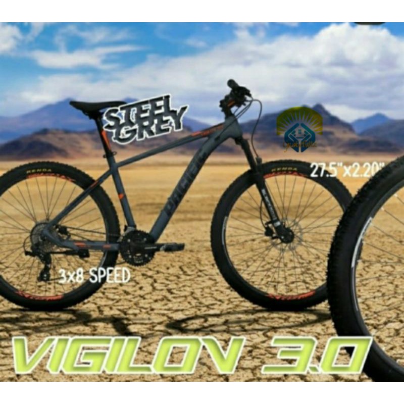 Sepeda gunung 27.5 inch MTB PACIFIC VIGILON 3.0 Alloy 24 speed