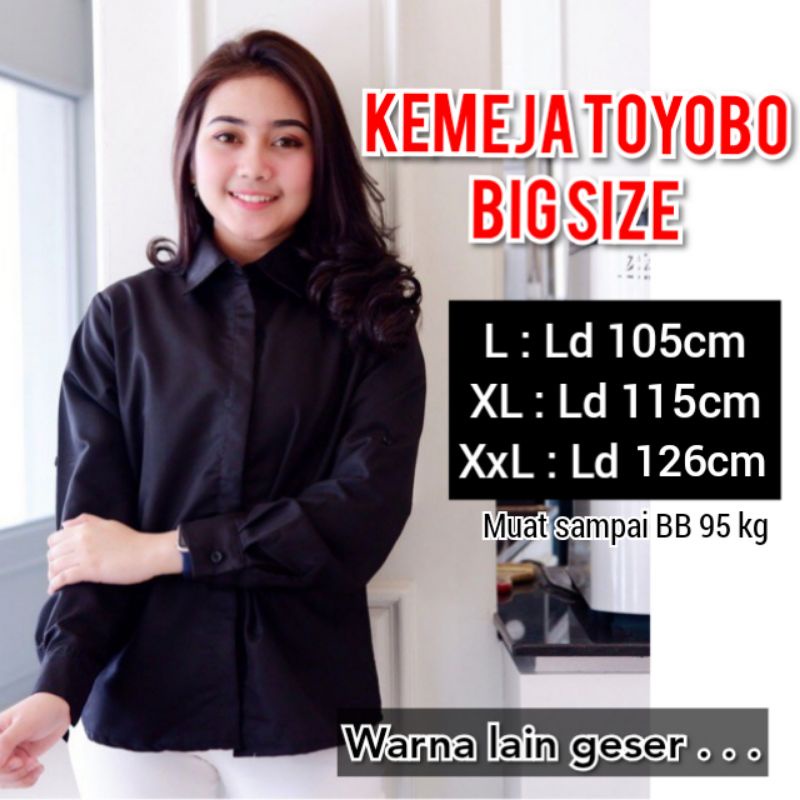 kemeja toyobo wanita/ Kemeja basic wanita /kemeja polos wanita/kemeja putih/ blouse toyobo jumbo ori