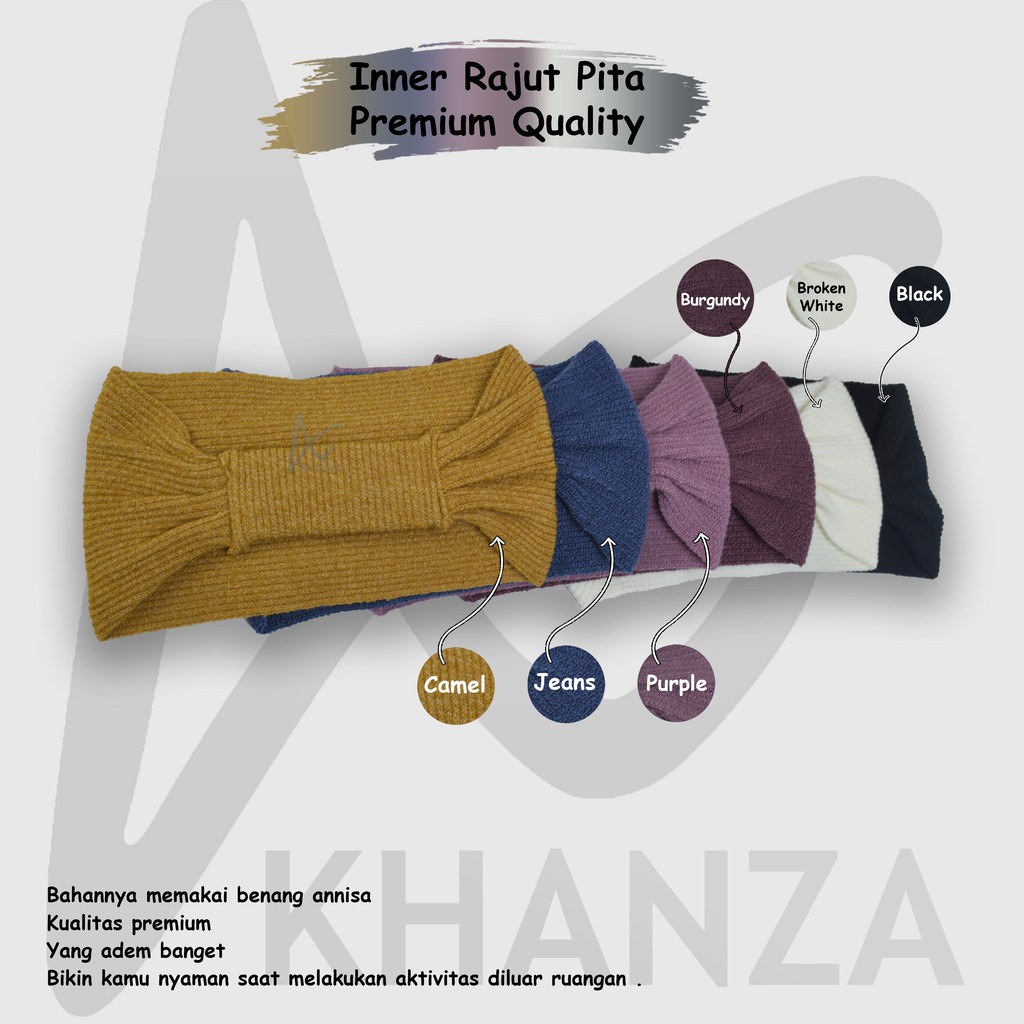 Inner Bandana Karet Rajut Premium Ciput Pita Dalaman Hijab