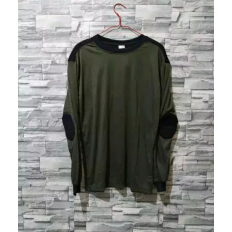 KAOS LENGAN PANJANG HIJAU ARMY DEKER