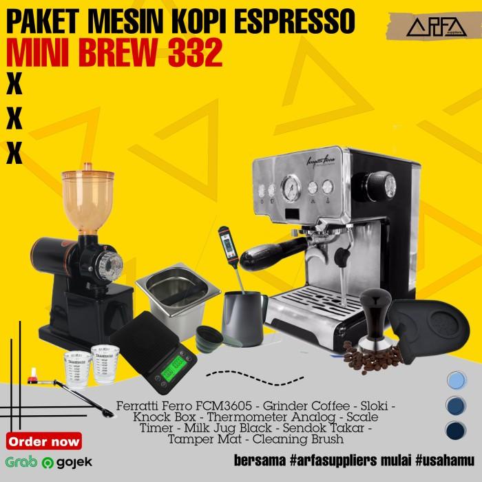 Paket Mesin Kopi Espresso Ferrati Ferro FCM3605 - Mini Brew 332