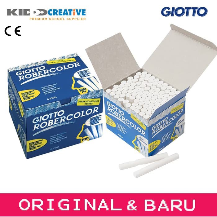 

GIOTTO BLACKBOARD CHALK BOX 100 PCS, WHITE