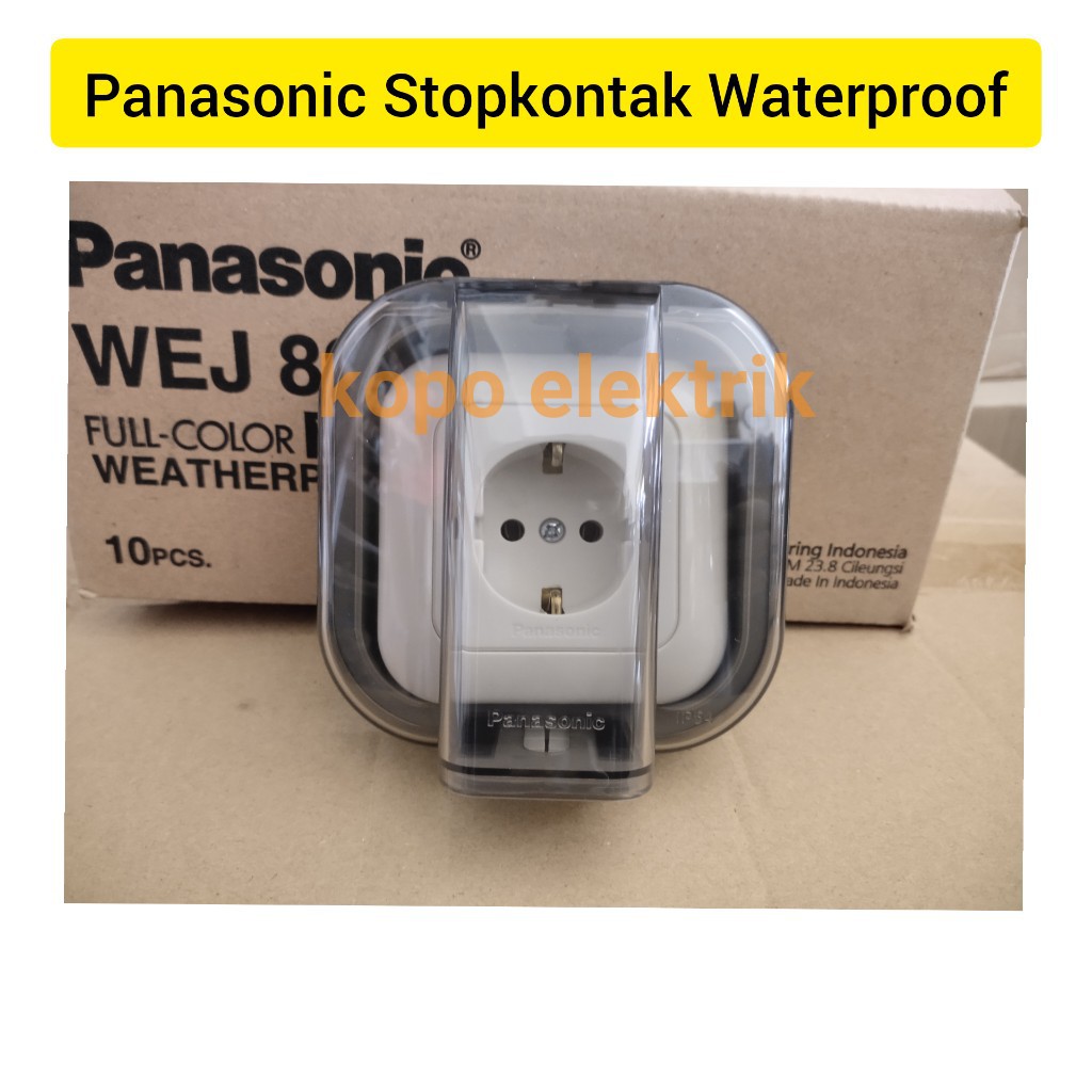 Panasonic Stop Kontak Waterproof Tanam Stopkontak Plus Cover