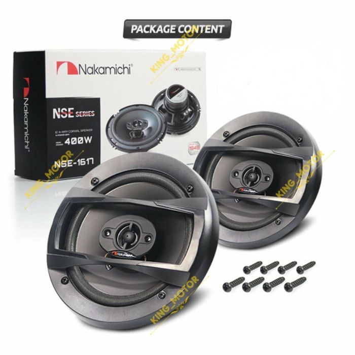 Promo Speaker Mobil Terlengkap, Speaker Coaxial 4-Ways Nakamichi Nse-1617/Nse1617