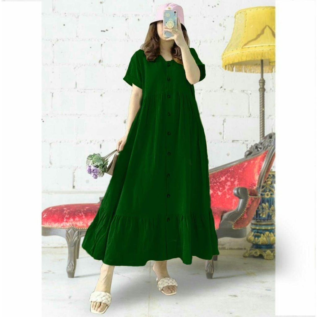 FenishaStore Baju Dress Wanita Model Terbaru Maudy Dress Bisa Bayar Ditempat COD