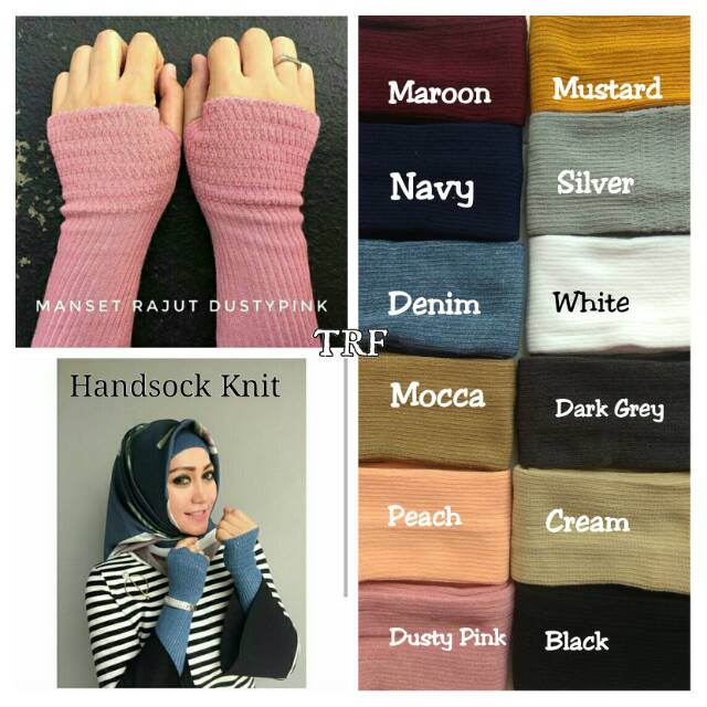 Handsock Rajut P 50cm | Manset Rajut Wanita