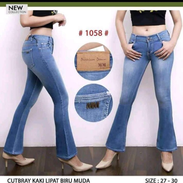 Celana Panjang Jeans Wanita Cutbray 27 28 29 30 31 32 33 34 35 36 37 38 Bisa Bayar Ditempat(COD)