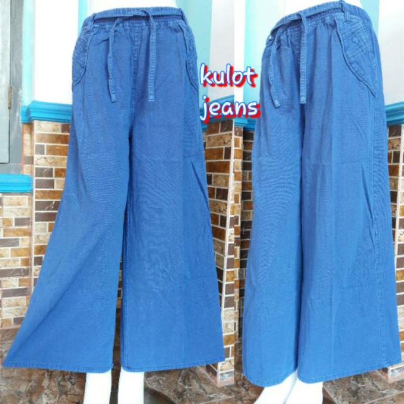 KULOT JEANS WASHED WANITA