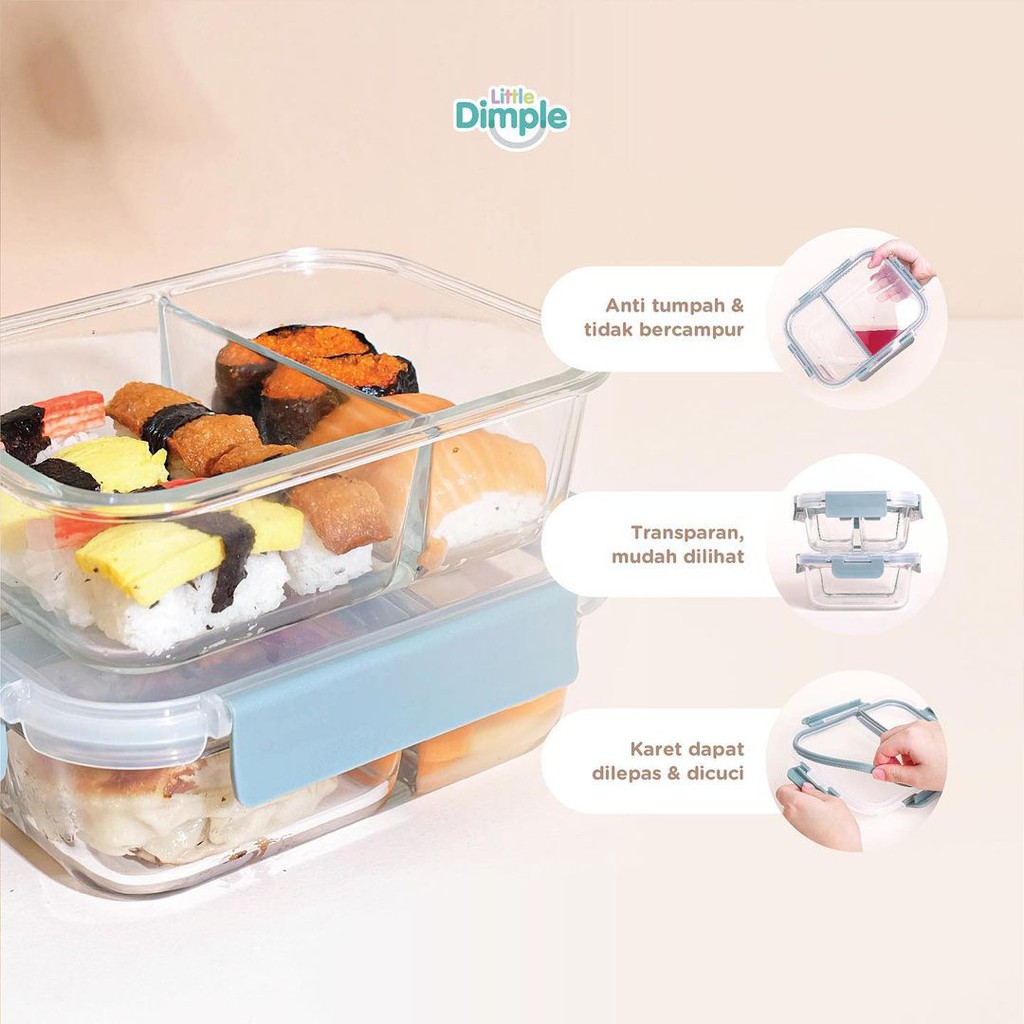 Little Dimple Split Lunch Box (2pcs)