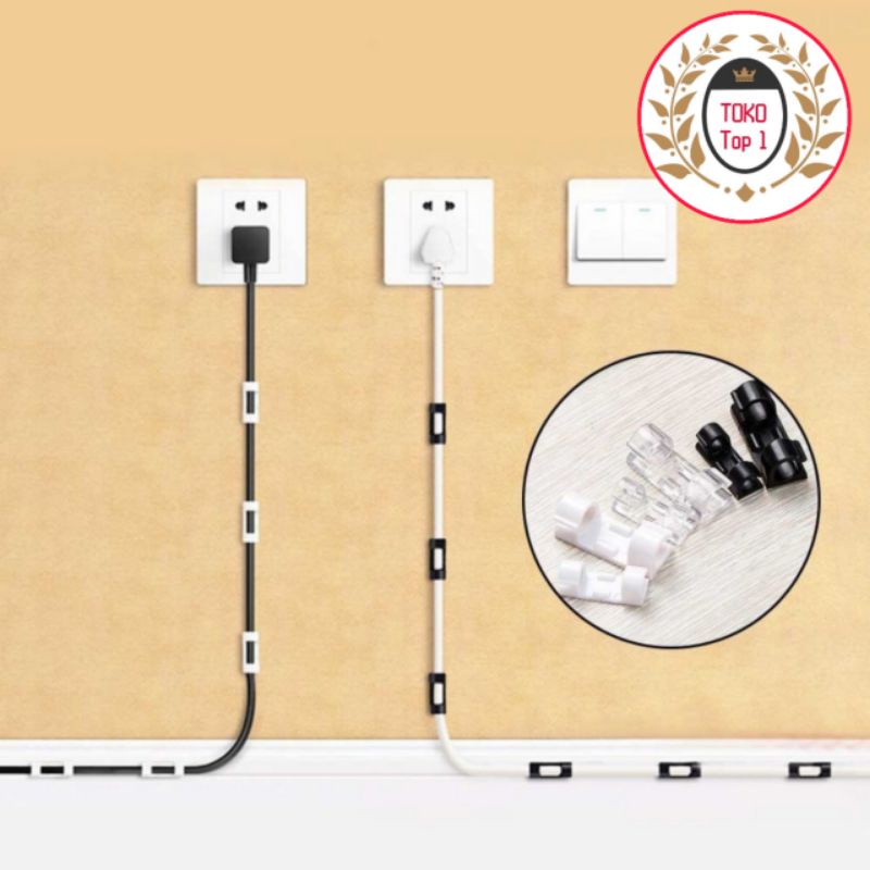 KLIP KABEL LED STRIP SELANG DAN NEON FLEX / KLIP KABEL ORGANIZER CABLE CLIP PER PACK PENGIKAT KABEL