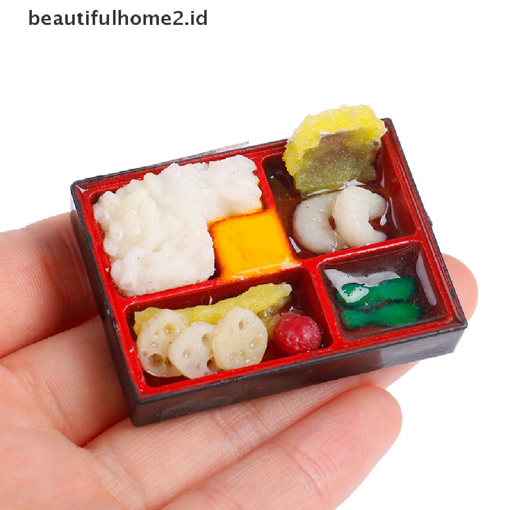 (beautifulhome2.id) Mainan Miniatur Kotak Makan fast food Gaya Jepang Untuk Aksesoris Rumah Boneka 1: 12