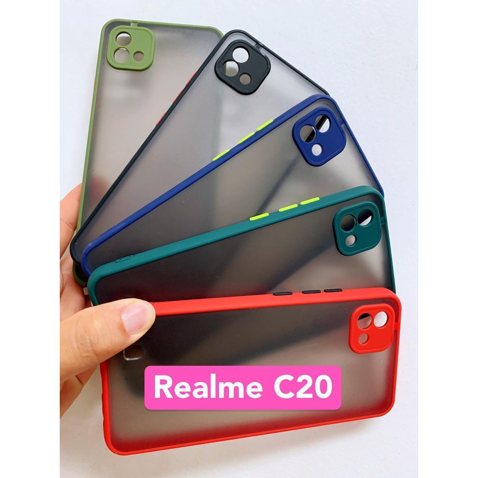 Soft Case Realme C20 Case Colour Matte Casing Dove Transparan Hard Case Realme C20