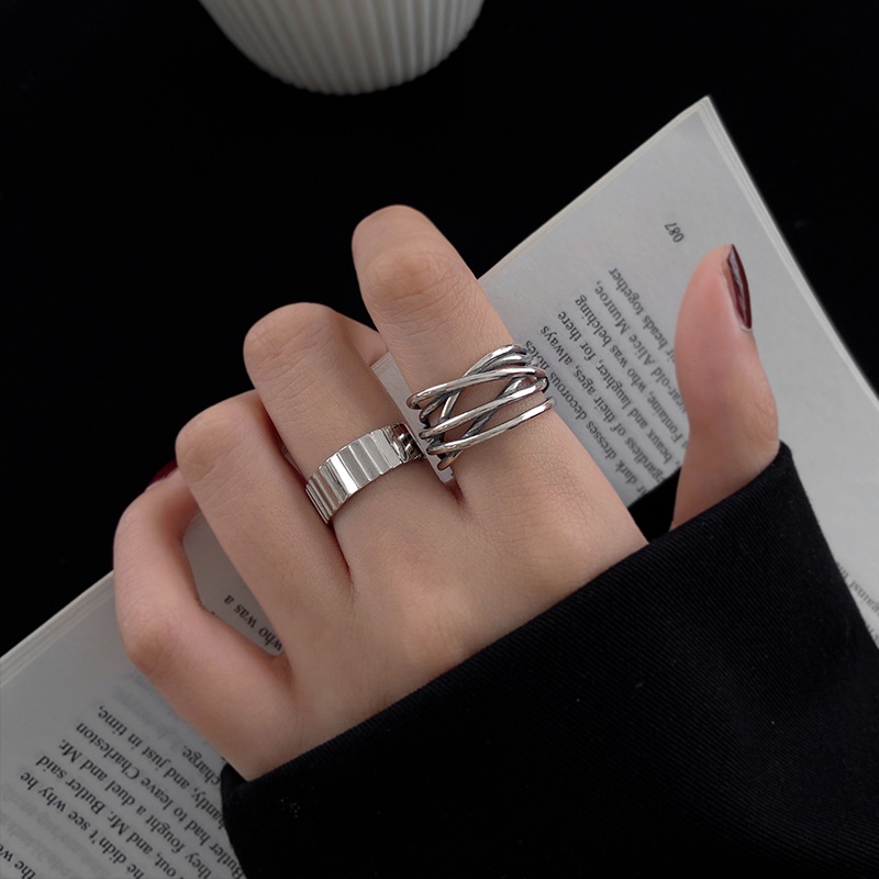 Multi-layer Cross Ring Accessories Light Luxury, Fashion Trendy Simple