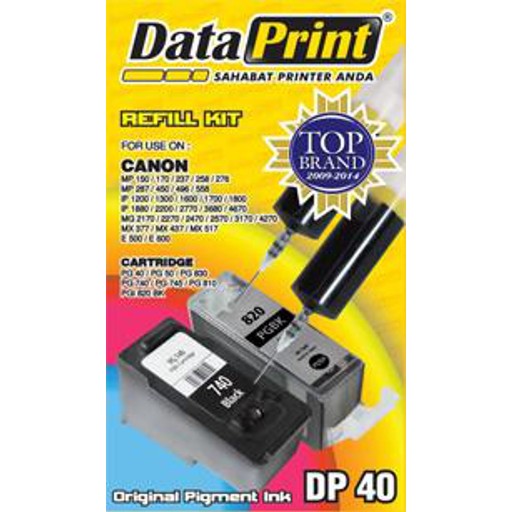 dataprint refill kit tinta suntik hitam printer canon dp 40