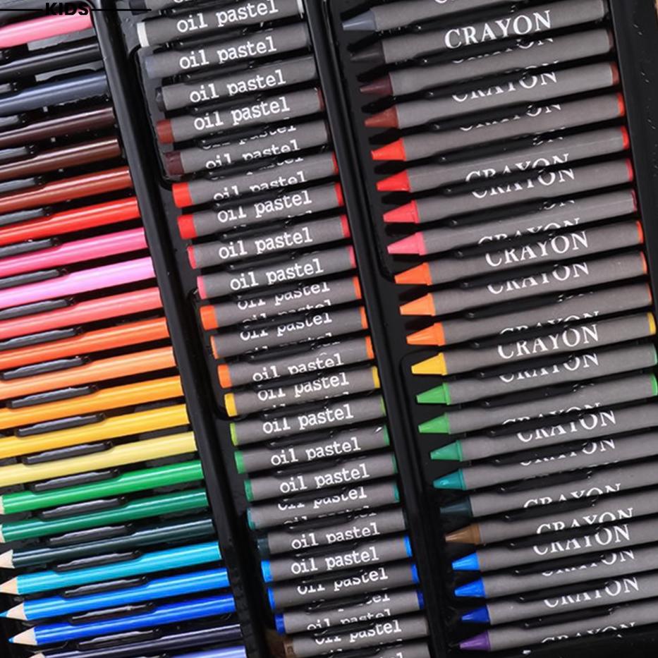 

New - Krayon Anak Set Koper 150 in 1 Crayon Mewarnai dan Melukis Lengkap dengan Cat Air - Blossom Kids